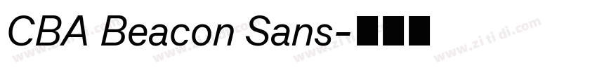 CBA Beacon Sans字体转换 CBA Beacon Sans字体转换